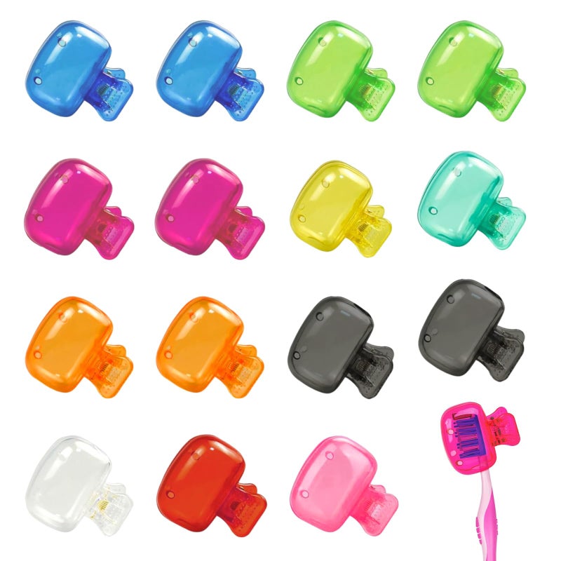Belligern Toothbrush Covers 15 PCS Toothbrush Head Cover Tooth Brush Cover Head Toothbrush Covers Head Cap for Manual and Electric Toothbrushes for Home Travel Bathroom School Camping Business